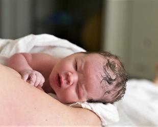 skin-to-skin first feed